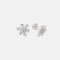 Örhängen & halsband set i äkta silver - snöflingor
