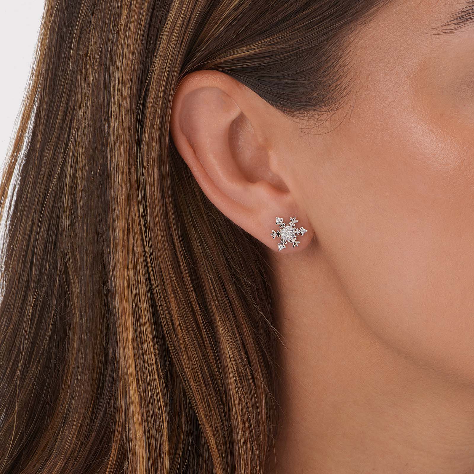 Örhängen & halsband set i äkta silver - snöflingor Örhängen & halsband set i äkta silver - snöflingor