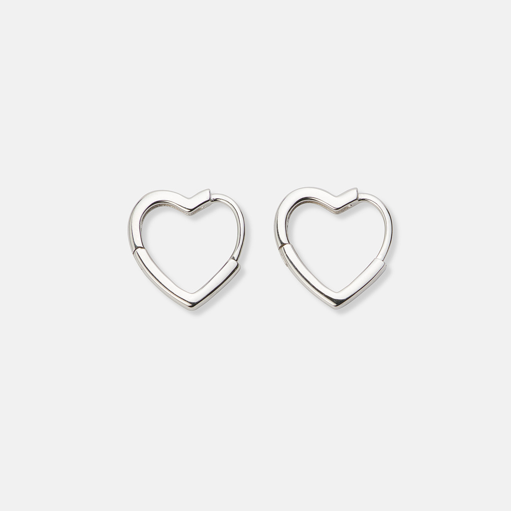 Örhängen & halsband set i äkta silver - länkade hjärtan