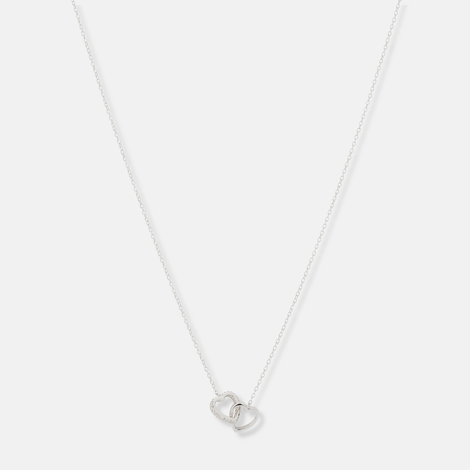 Örhängen & halsband set i äkta silver - länkade hjärtan Örhängen & halsband set i äkta silver - länkade hjärtan