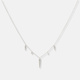 Silverhalsband med spikes och stenar - 42+3cm
