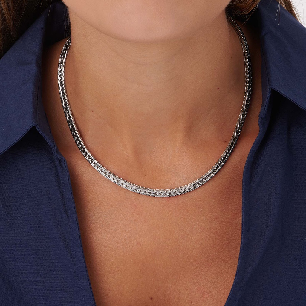 Stålhalsband fox tail - 40+6cm