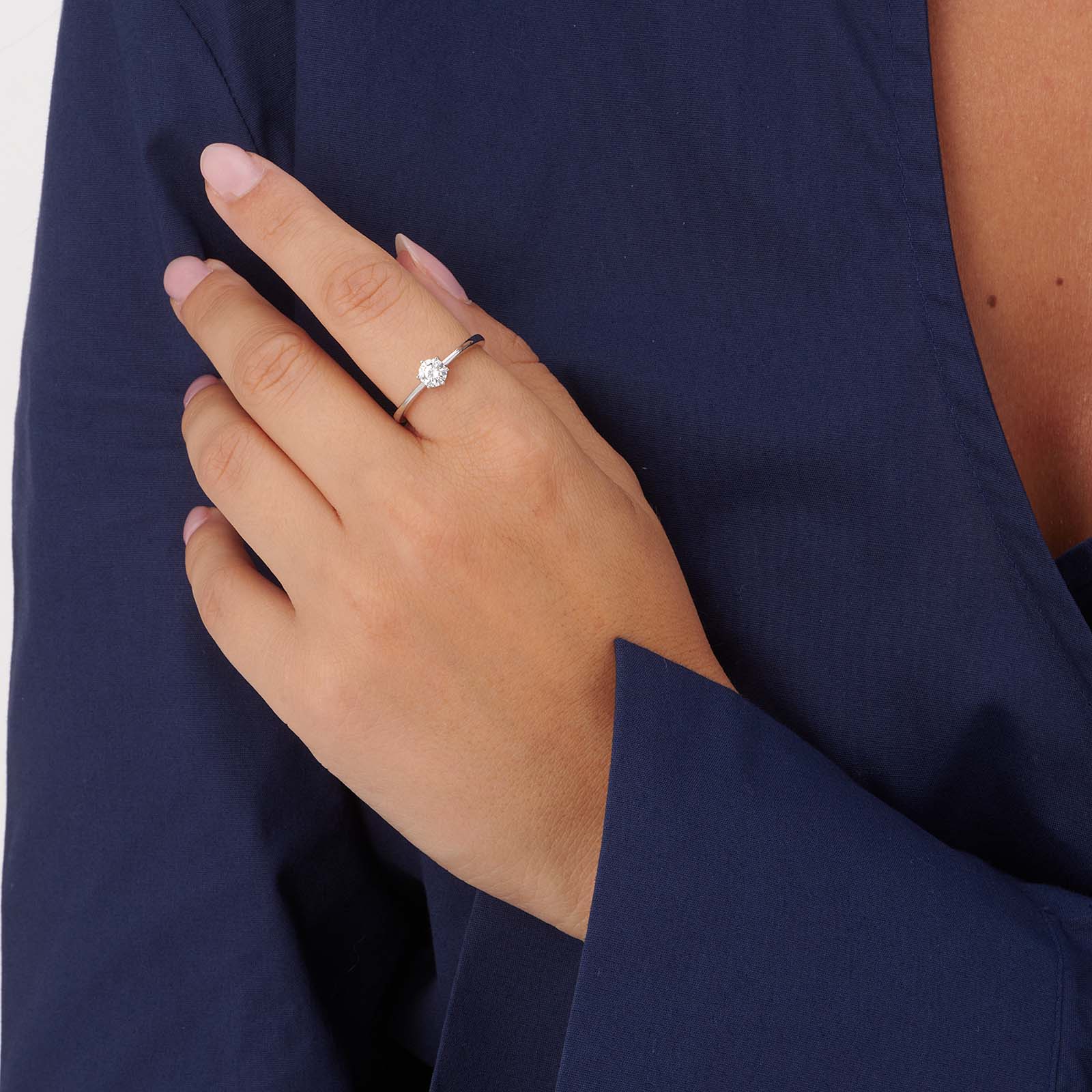 Ring i äkta silver - bred, räfflad