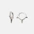 Silverörhängen hoops med tre spikes - 18mm