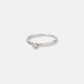 Ring i äkta silver - 3 mm Kubisk Zirkonia - 16,5