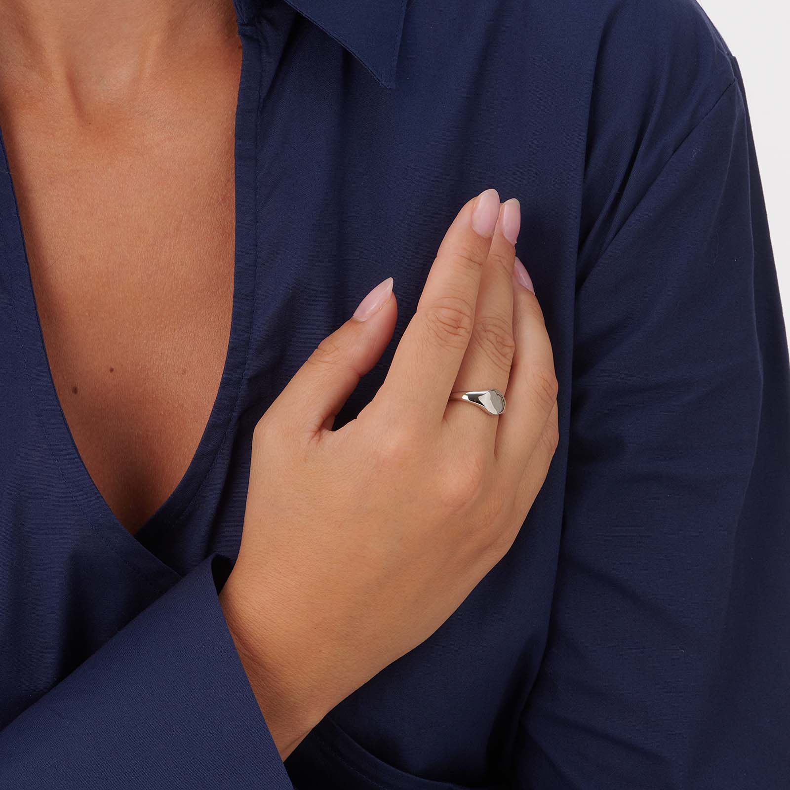 Ring i äkta silver - stilren klackring