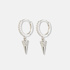 Silverörhängen hoops med spike - 12mm