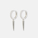 Silverörhängen hoops med tunn spike - 12mm