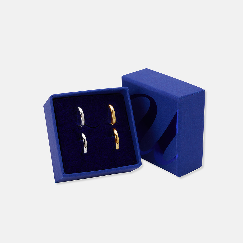 2-par hoops i äkta silver - 12mm