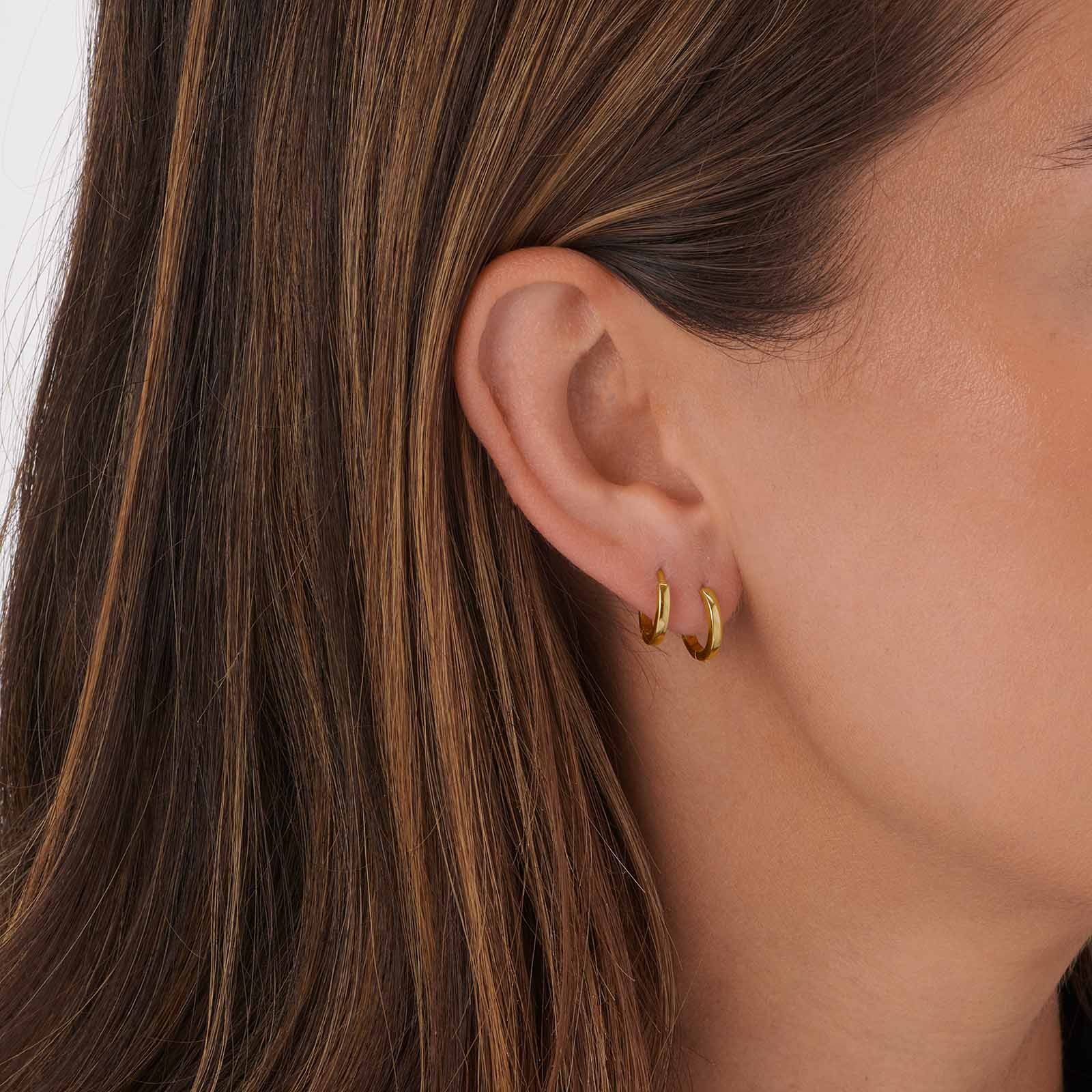 2-par hoops i äkta silver - 12mm