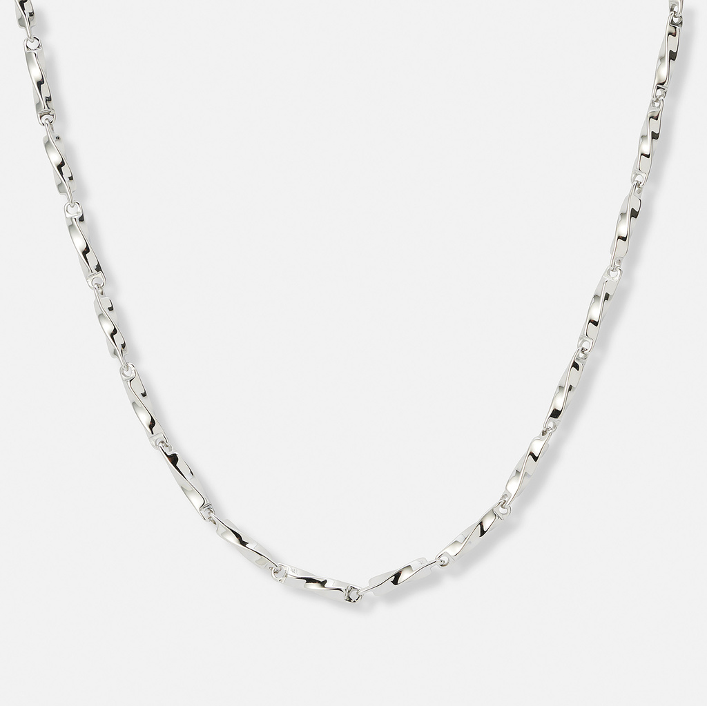 Stålhalsband twist chain - 41+5,5cm