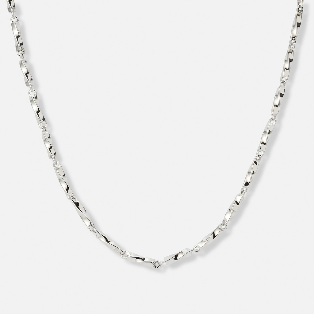 Stålhalsband twist chain - 41+5,5cm