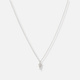 Silverhalsband med spike och stenar - 42+3cm