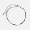 Stålarmband twist chain -  16+3 cm
