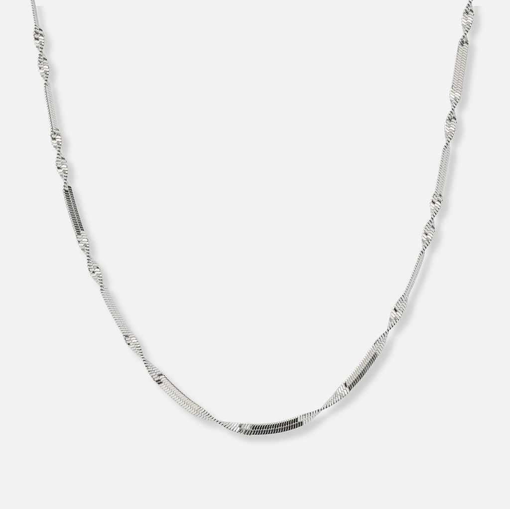 Stålhalsband twist chain - 40+5cm