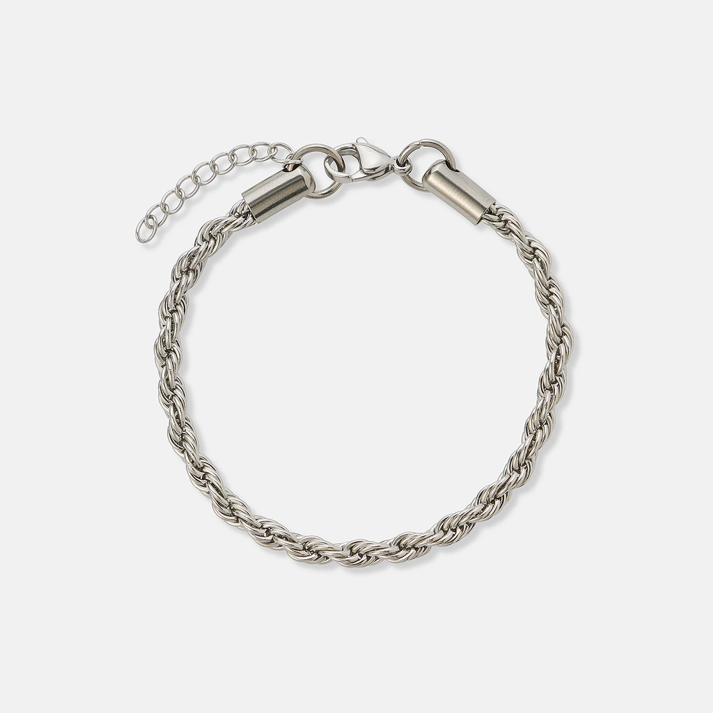 Stålarmband replänk 4mm bred - 16+3cm