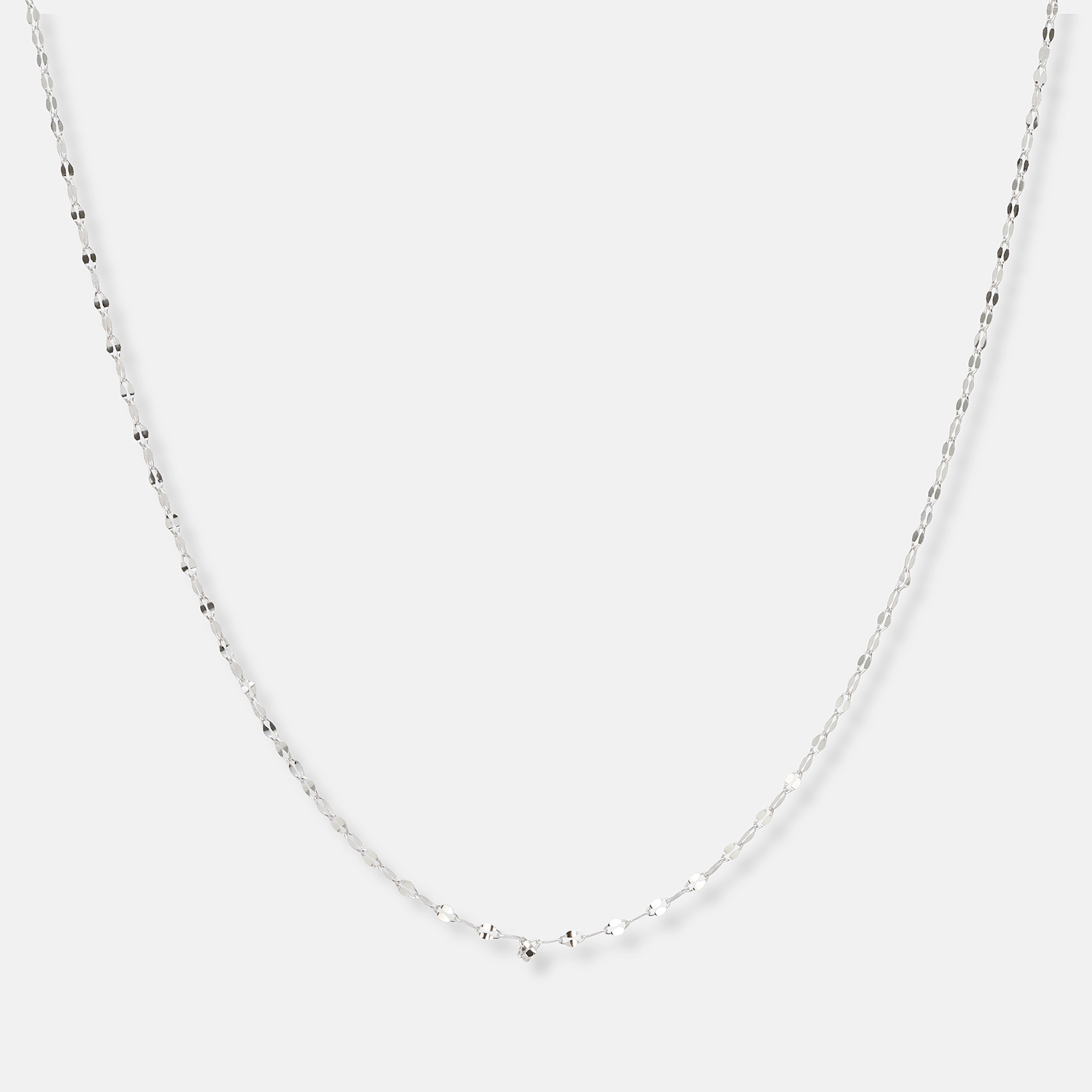 Set med 2-par halsband i äkta silver - 42+3cm