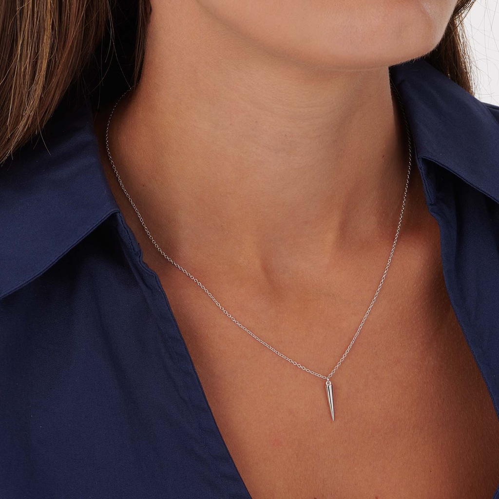 Örhängen & halsband set i äkta silver - spikes