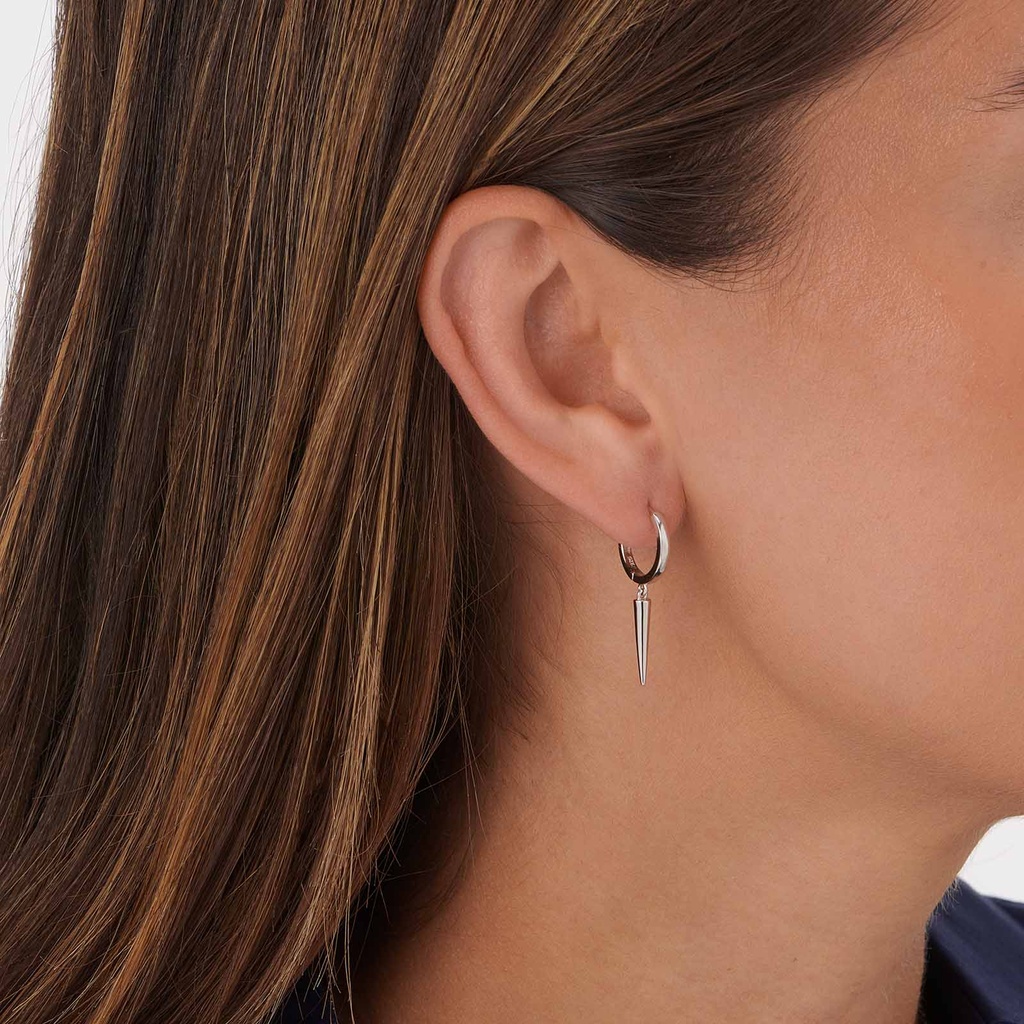 Örhängen & halsband set i äkta silver - spikes