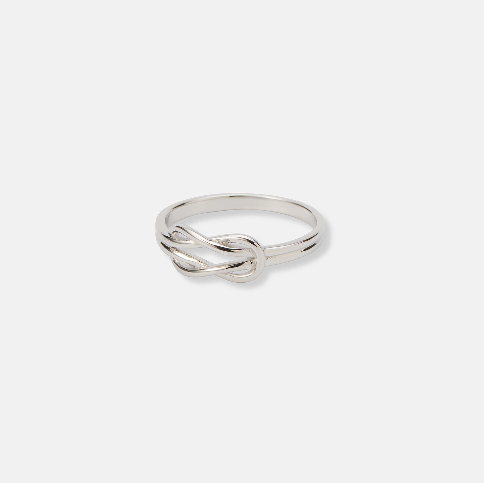 Ring i äkta silver - slät med infinitysymbol