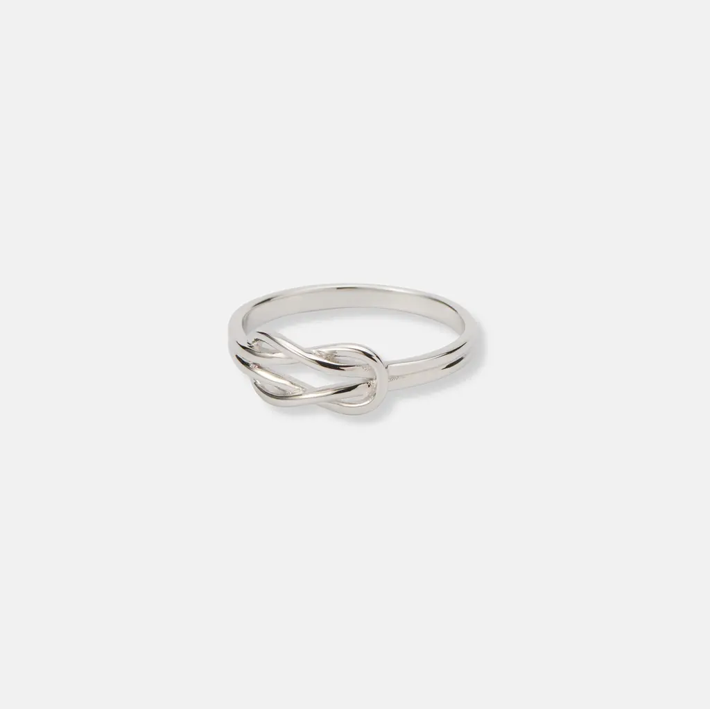 Ring i äkta silver - slät med infinitysymbol, 17