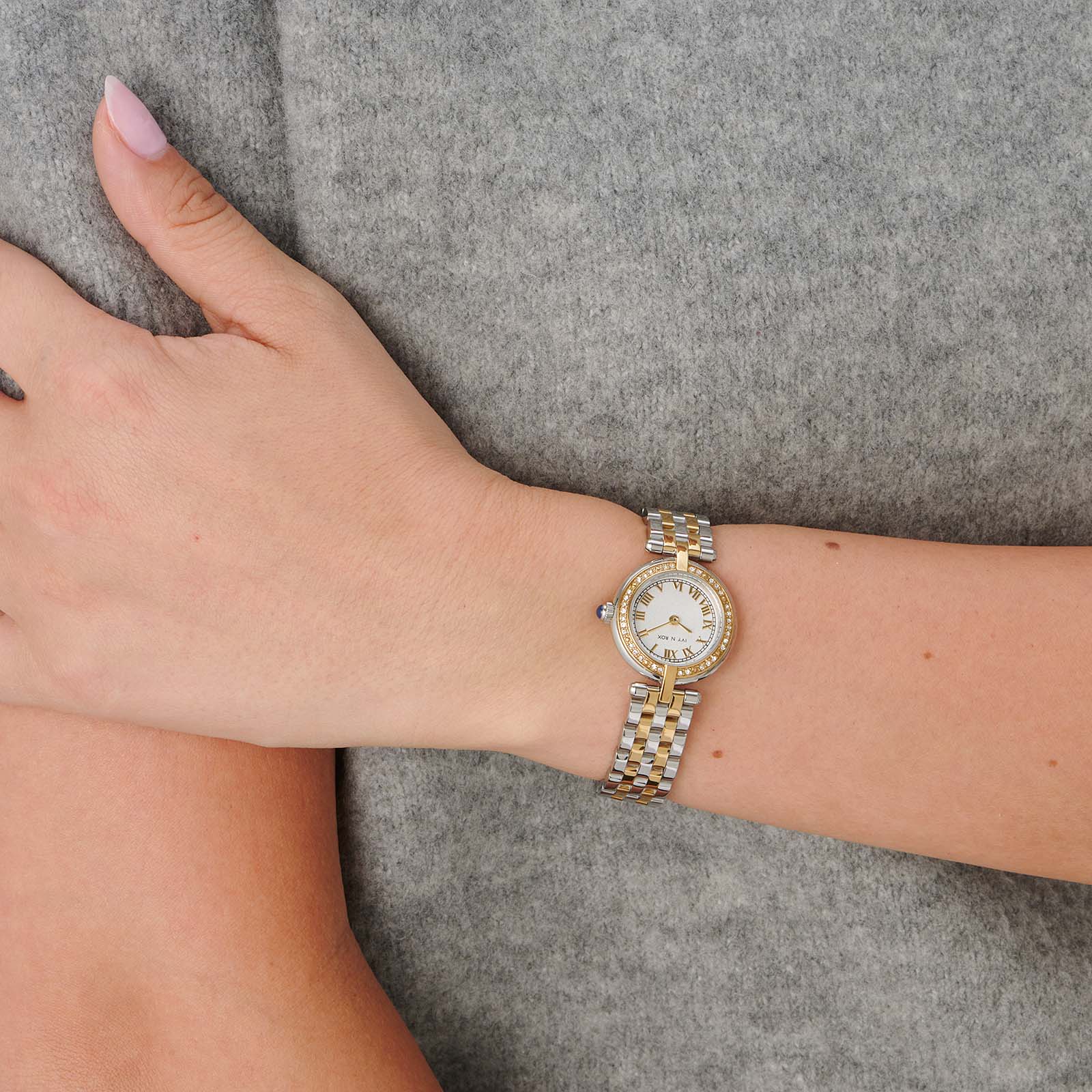 Ivy n Rox Luna damklocka bicolor/vit - 24 mm