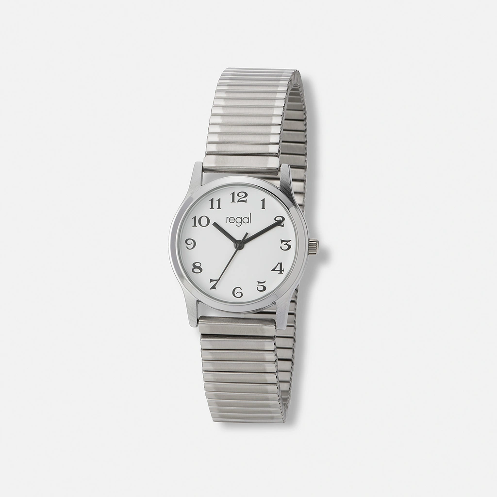 Regal damklocka silver/vit, flexband