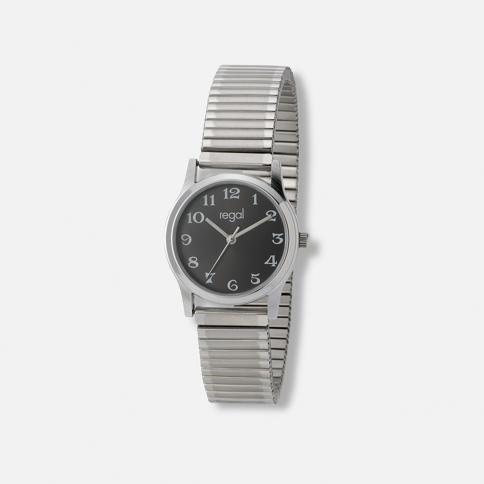 Regal damklocka silver/svart, flexband -
