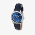 Regal damklocka - blått band, silver/blå, 32mm