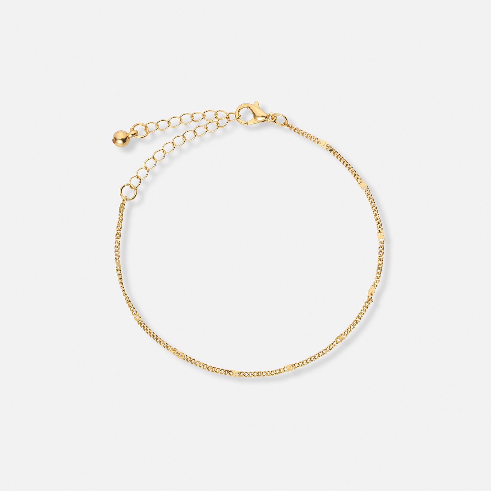 Regal klockset dam - metall guld/vit, 20x25mm