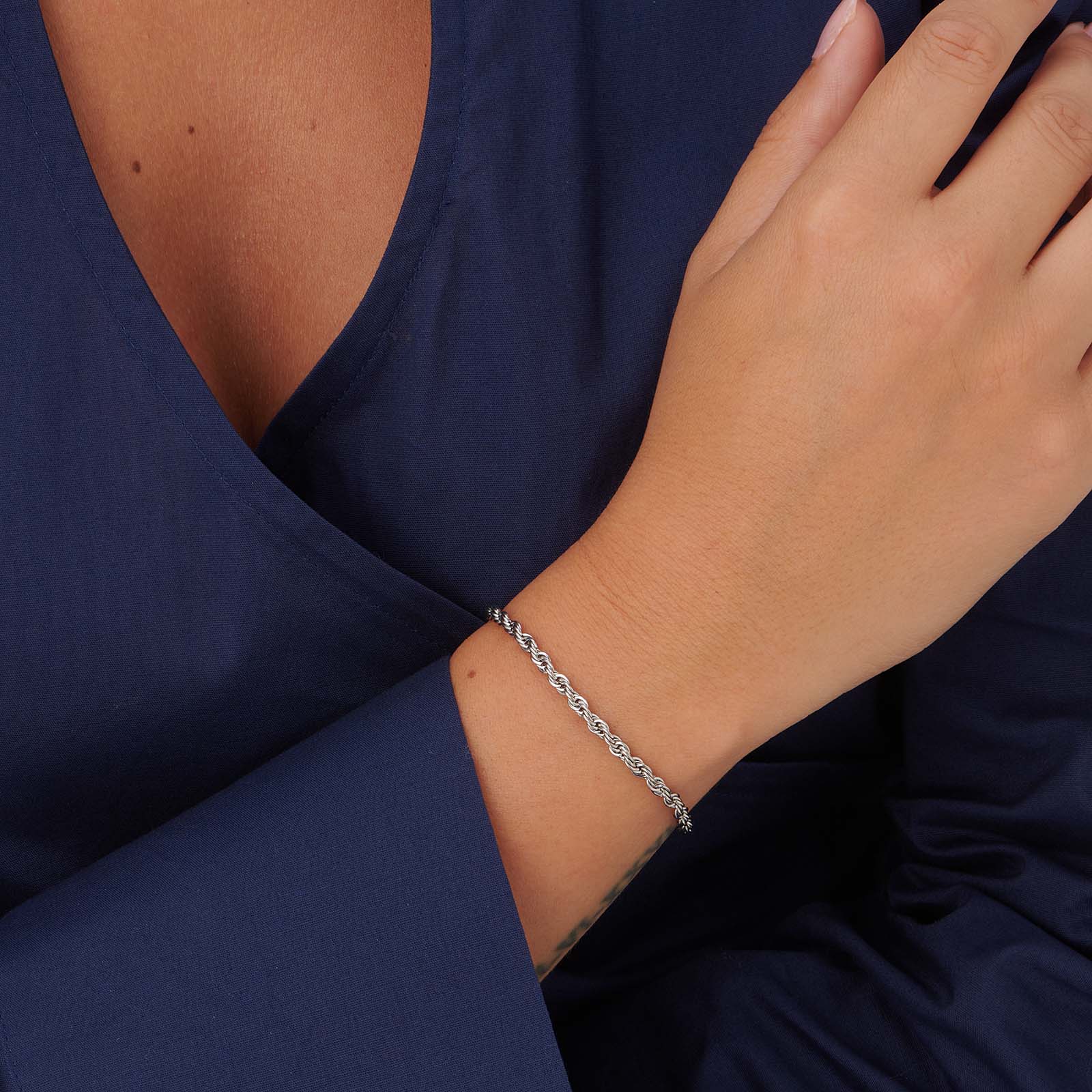 Stålarmband replänk 3 mm bred