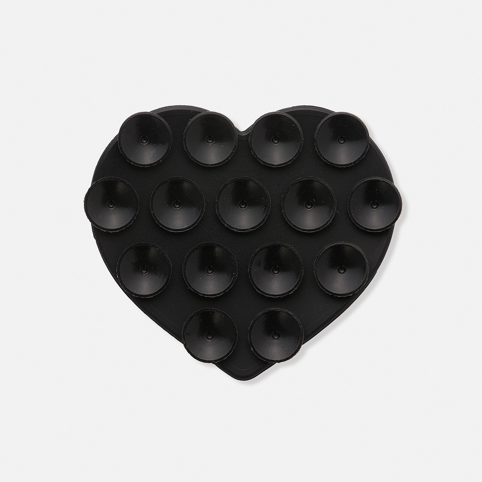 Mobilhållare med sugkoppar, svart hjärta