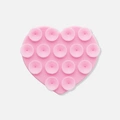 Mobilhållare med sugkoppar, ljusrosa hjärta