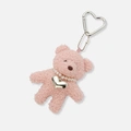 Väskaccessoar - ljusrosa teddybjörn