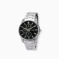 Regal herrklocka, metallband, svart/silver, 40 mm