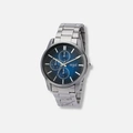 Regal herrklocka, metallband, blå/silver, 40 mm