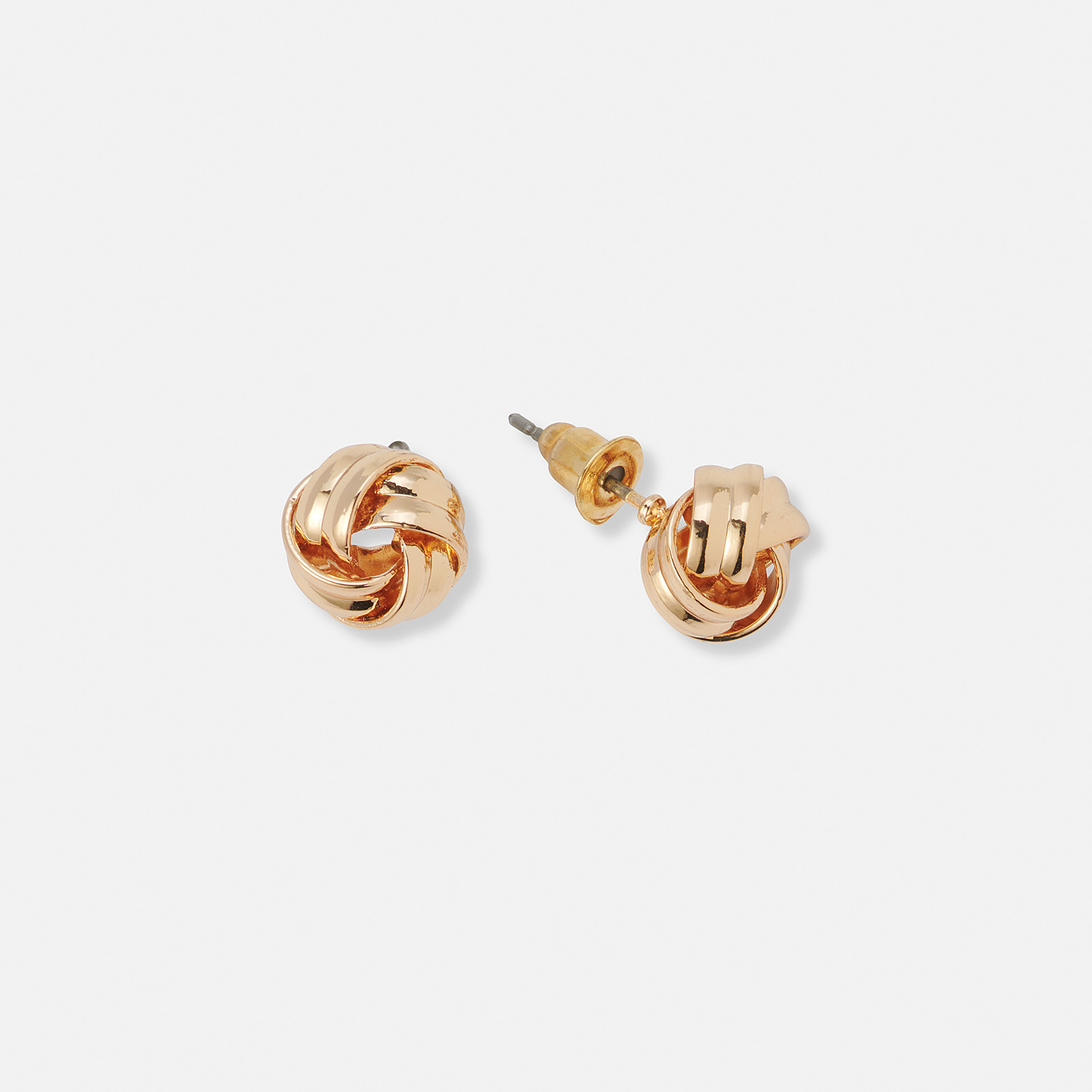 Guldfärgade örhängen knut - 10 mm Guldfärgade örhängen knut - 10 mm