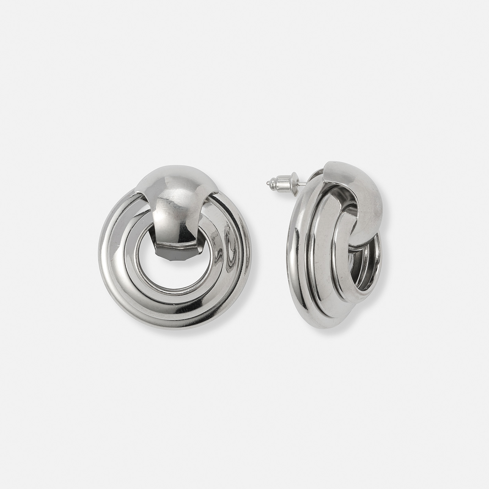 Silverfärgade örhängen doorknob - 31 mm Silverfärgade örhängen doorknob - 31 mm