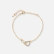 Guldfärgat armband dam - hjärta & infinity