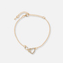 Guldfärgat armband dam - hjärta & infinity