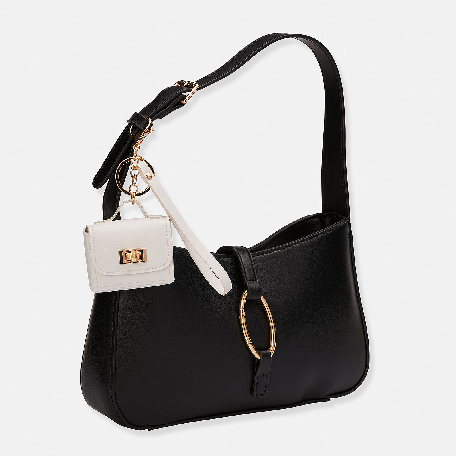 Väskaccessoar - vit mini-väska