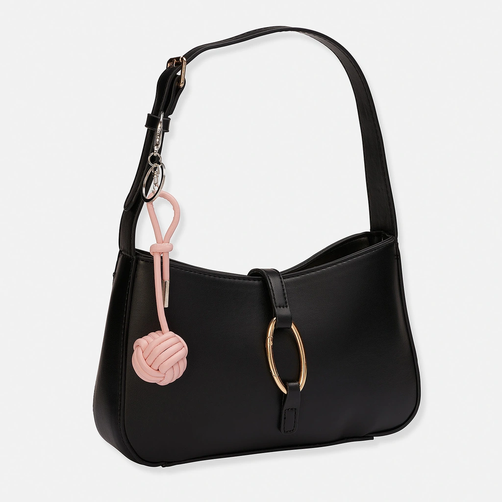 Väskaccessoar - ljusrosa knop