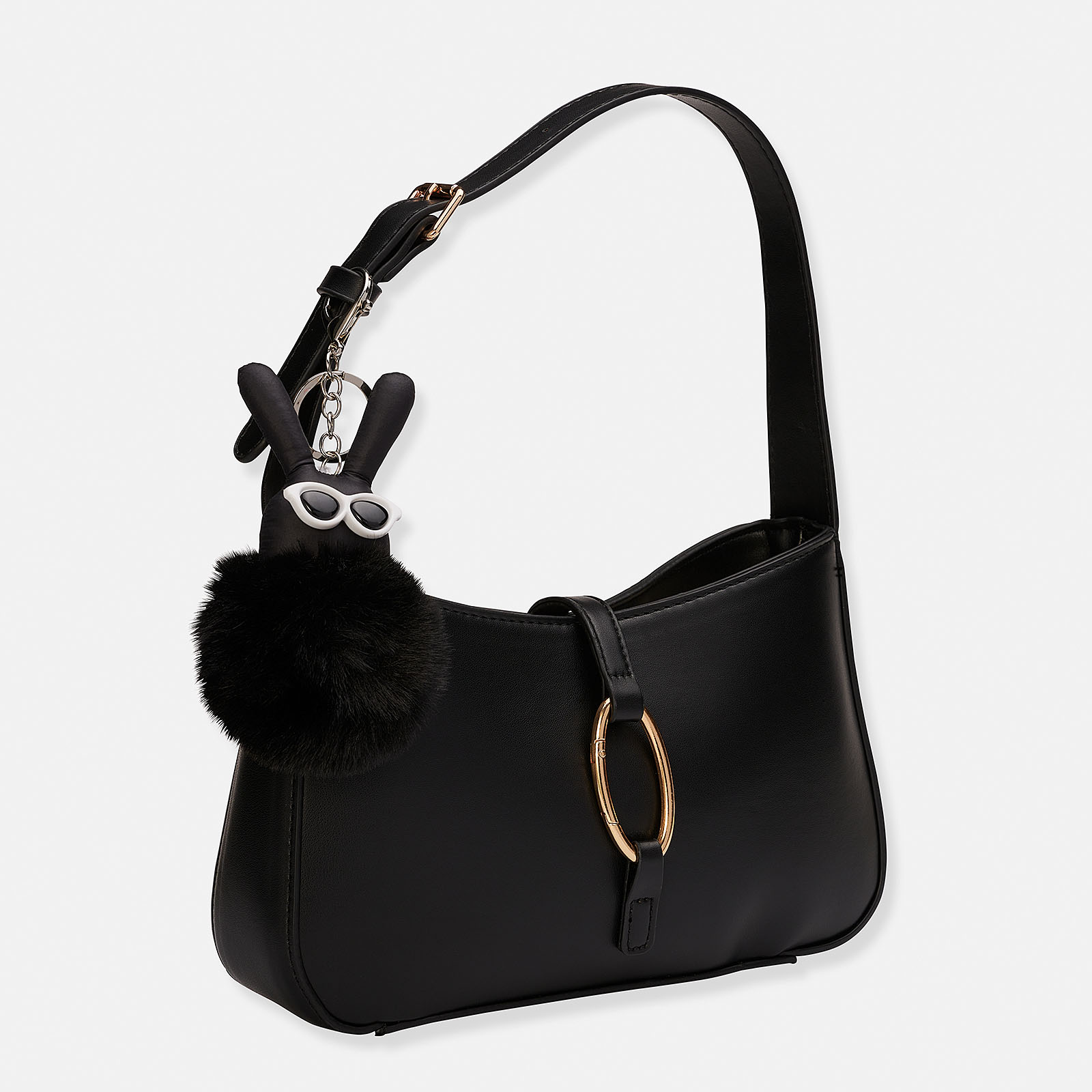 Väskaccessoar - svart kanin