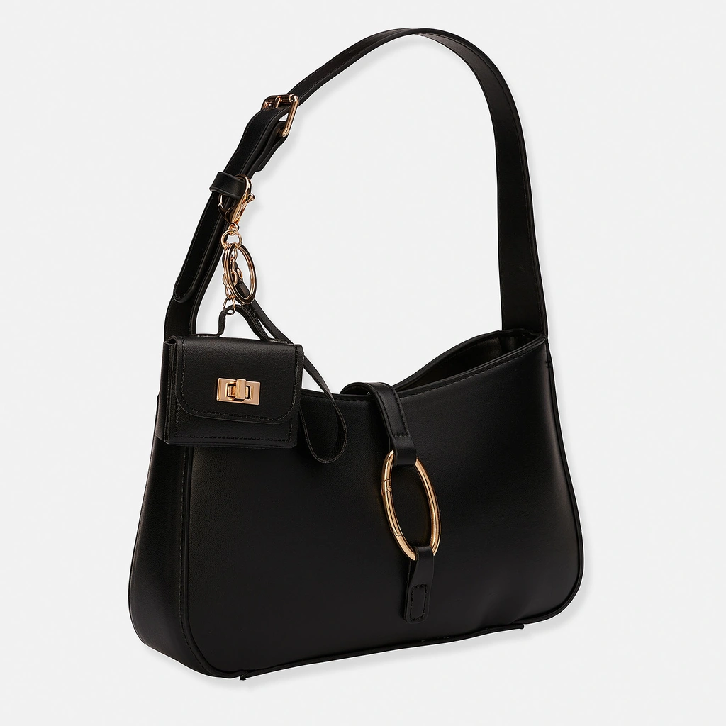 Väskaccessoar - svart mini-väska