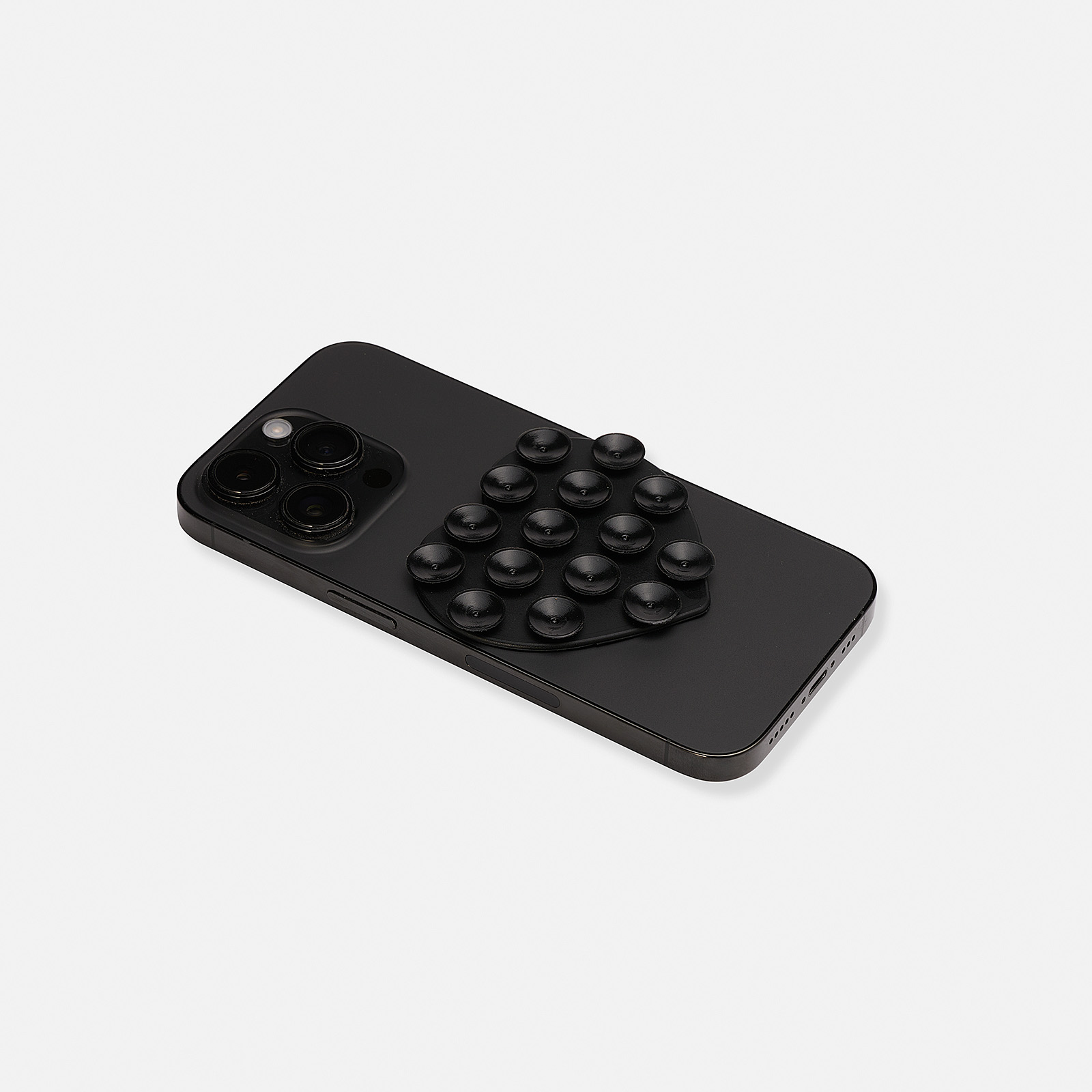 Mobilhållare med sugkoppar, svart hjärta