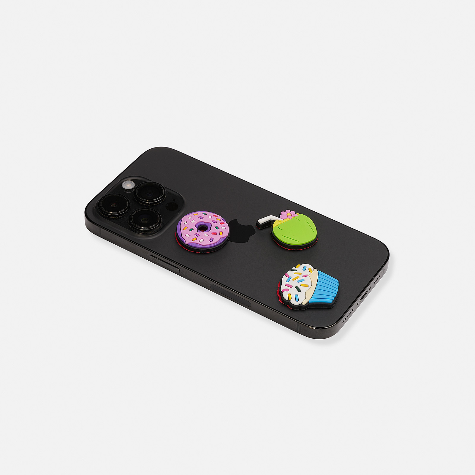 Mobilaccessoar 3D-sticker, lila donut