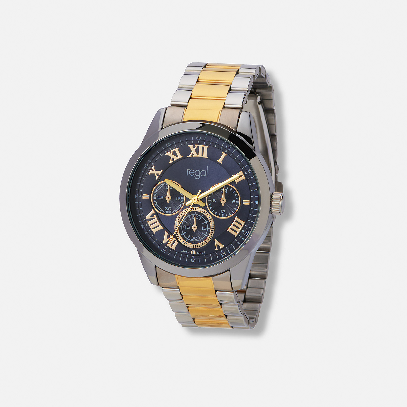 Regal klockset herr - metallband, bicolor, 41mm