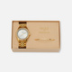 Regal klockset dam, metall, vit/guld - 38 mm