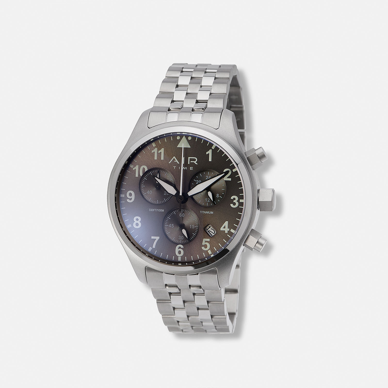 Air Time Chrono, grå tavla, titanlänk - 42 mm Air Time Chrono, grå tavla, titanlänk - 42 mm