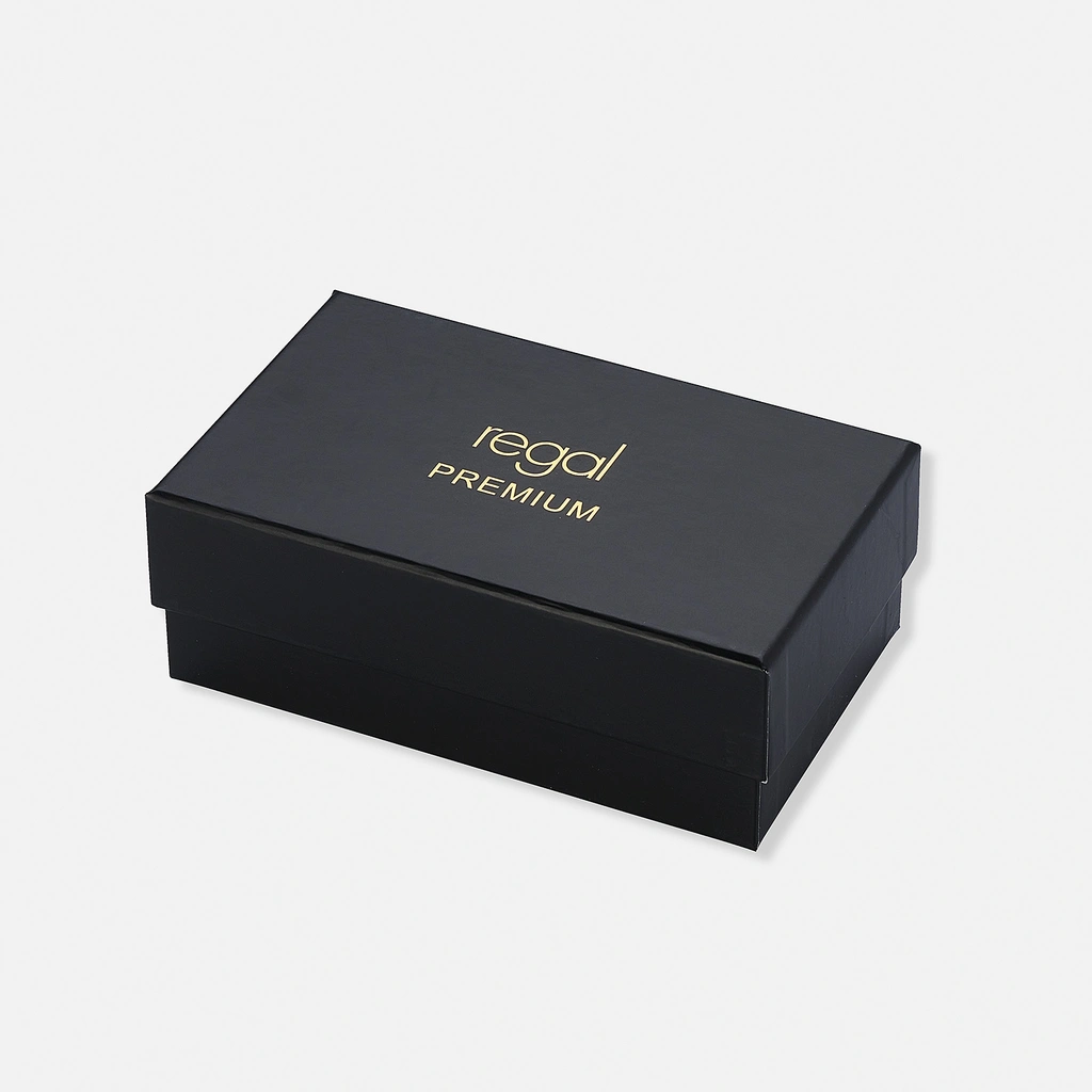 Regal klockset herr, fyrkantig, vit/guld - 33x33 mm